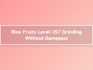 How to Grind Level 257 in Blox Fruits Without Gamepass