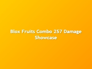 Blox Fruits Pvp Combo: 257 Damage Showcase